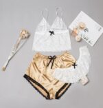 Satin and Lace Three Piece Sleepwear Set by My Secret Drawer® mysecretdrawer.com.au 57