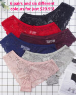 Flirtation Panty 6-Pack by My Secret Drawer® mysecretdrawer.com.au 48