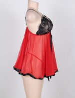 Lace, Satin and Sequin Trimmed Sheer Babydoll by My Secret Drawer® mysecretdrawer.com.au 34