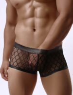 Men’s Faux-Leather Sheer Black Boxers – 2 pack by My Secret Drawer® mysecretdrawer.com.au 26