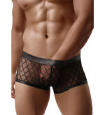 Men’s Faux-Leather Sheer Black Boxers – 2 pack by My Secret Drawer® mysecretdrawer.com.au 23