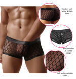 Men’s Faux-Leather Sheer Black Boxers – 2 pack by My Secret Drawer® mysecretdrawer.com.au 24