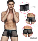 Men’s Sheer Brief with Leather-look Pouch – 2 pack by My Secret Drawer® mysecretdrawer.com.au 28