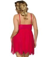 Red Sexy Draping Mesh and Lace Babydoll Set by My Secret Drawer® mysecretdrawer.com.au 30