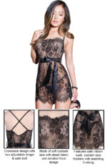 Sensual Floral Eyelash Lace Chemise by My Secret Drawer® mysecretdrawer.com.au 25