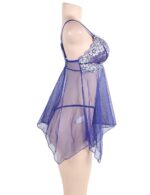 Blue Sheer Mesh Babydoll Lingerie With G String by My Secret Drawer® mysecretdrawer.com.au 36