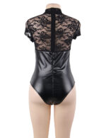 Floral Hi-Neck Lace and Faux Leather Teddy by My Secret Drawer® mysecretdrawer.com.au 25