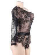 Lace Off-the-Shoulder Long Sleeve Teddy by My Secret Drawer® mysecretdrawer.com.au 37