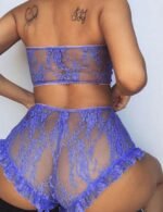 Sensual High Waist Full Lace Bra and Panty Lingerie Set