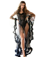 Liaison Marabou Trimmed Gossamer Gauze Robe and Teddy Set by My Secret Drawer® mysecretdrawer.com.au 23