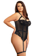 Sheer Voile and Lace Bra Teddy With Thigh Garter Bands mysecretdrawer.com.au 39